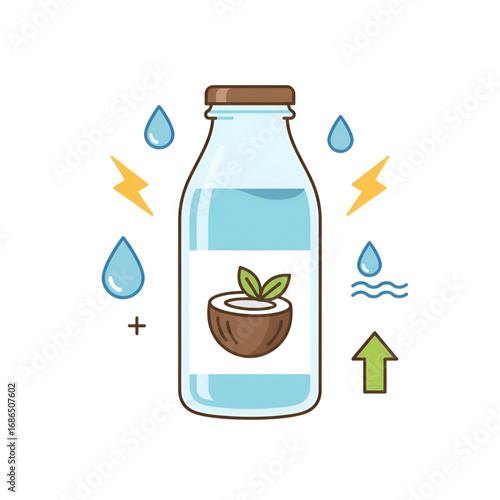 Coconut Water Bottle with Healthy Hydration and Energy Boost