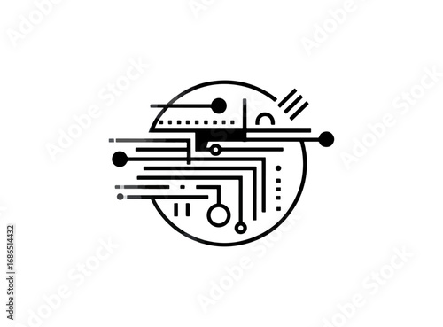 Abstract grayscale geometric design