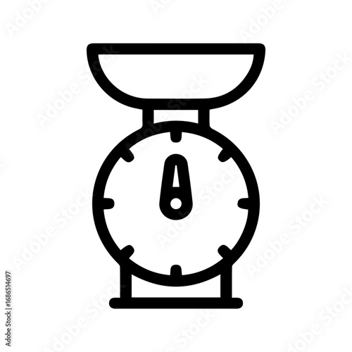 Simple weighing scale icon