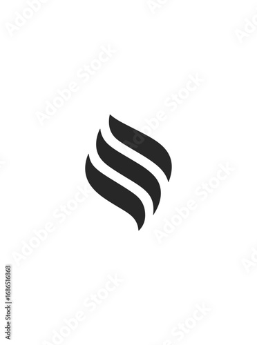Dark gray abstract symbol design