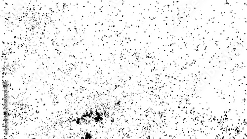 Distressed black texture. Dark grainy texture on white background. Rusted white effect. Grunge design elements. Vector illustration.