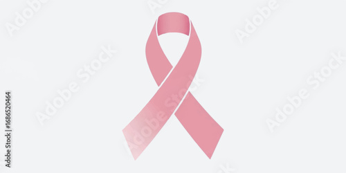 Elegant vector illustration of a cancer awareness ribbon with smooth curves and clean outlines