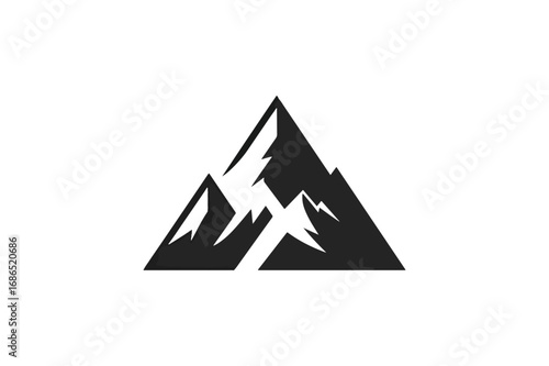 Two mountains graphic design