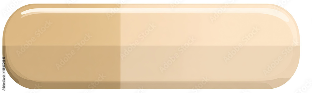 Fototapeta premium Oval, light beige, two-toned pill