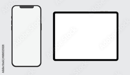 Smartphone and tablet vector icon set for modern mobile technology and digital communication