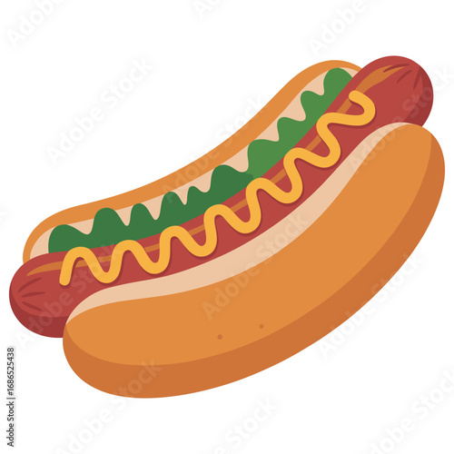 hot dog with mustard