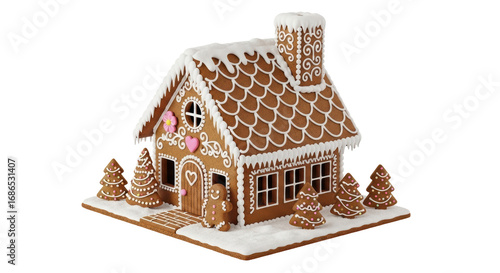 Obraz na płótnie Isolated gingerbread house