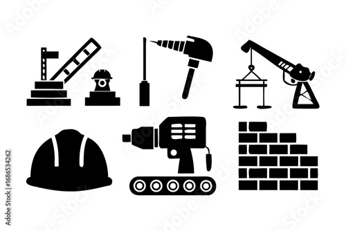 Construction icons for website and mobile app