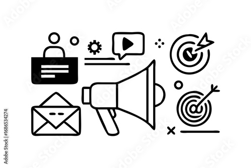 Digital marketing and business promotion concept