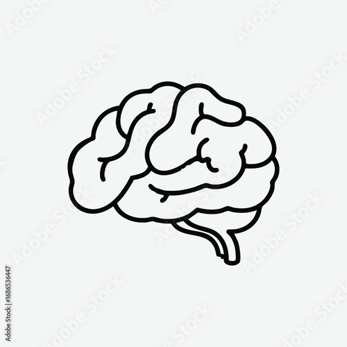 human brain vector illustration