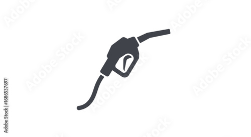 Fuel Nozzle Icon Illustration: Representing Gasoline and Automotive Industry
