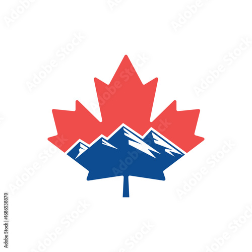 Maple Leaf Mountain Canada Logo