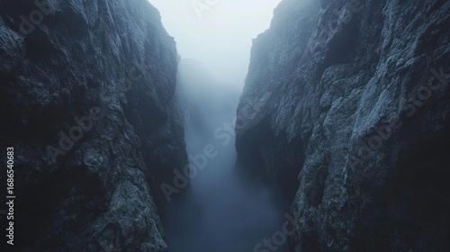 Misty Mountain Gorge: A Breathtaking View