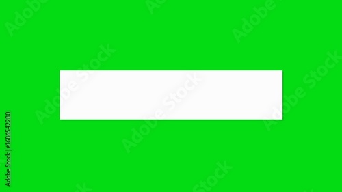 Stop Motion Paper unfolding animation on green screen background