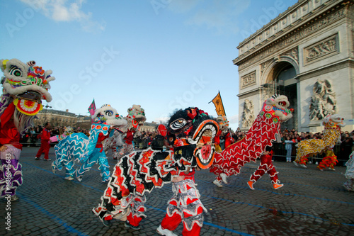 Canvas Print Chinese New Year in Paris. .  Paris. France.