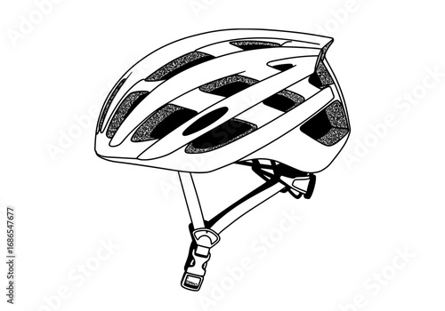 Modern bicycle helmet design perfect for outdoor adventures, safety, and active lifestyles