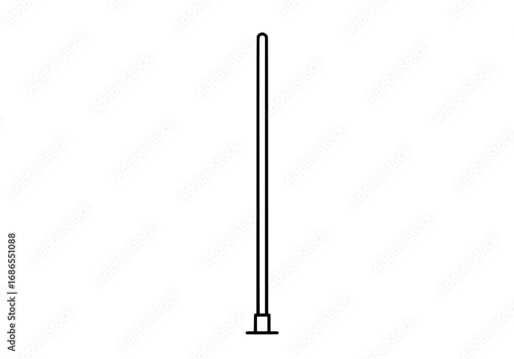 Obraz premium Sleek modern flag pole design, stand tall with pride, minimalist design, architectural concept