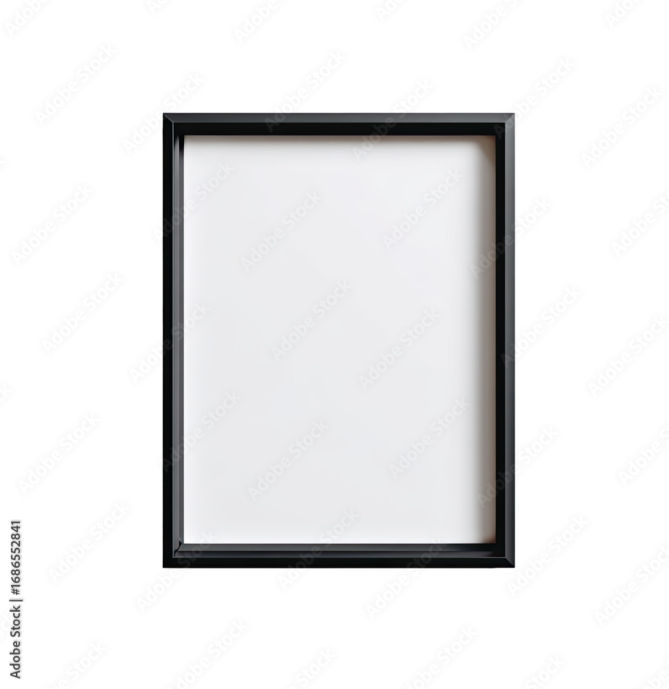 Fototapeta premium Black frame with blank white interior