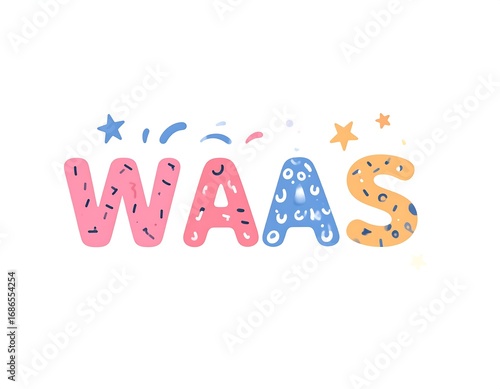 Colorful, playful text graphic