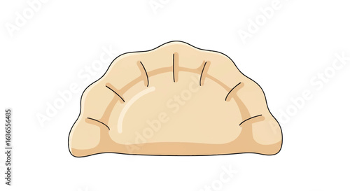 Delicious Asian Dumpling Illustration.