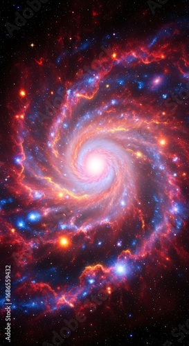 Celestial vortex of radiant energy: An exploration into the vastness of cosmic realms