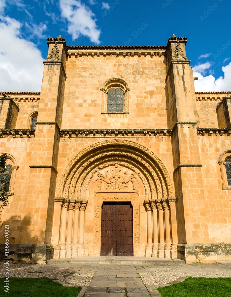 Naklejka premium Ancient stone church facade