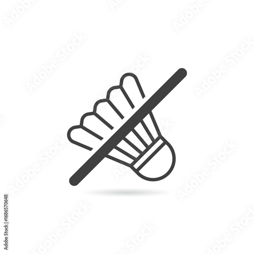 Vector Isolated No Shuttlecock Icon