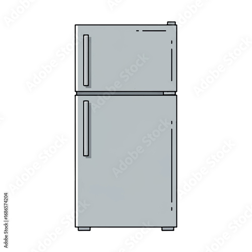 Modern Refrigerator Appliance for Kitchen.