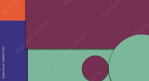 Abstract Geometric Shapes A Playful Composition of Color and Form