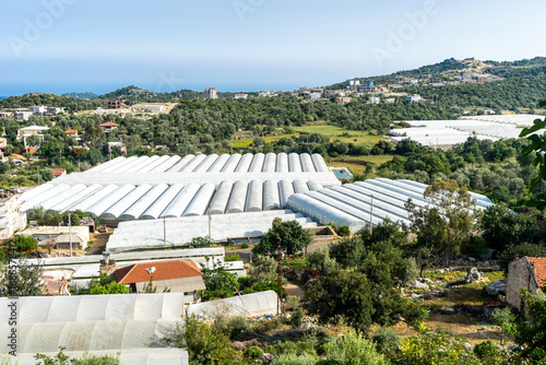 Early-season vegetables are produced in greenhouses in Demre (Kale, Myra) district. Citrus fruits constitute a significant portion of the district's agriculture..