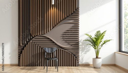 minimalist eco friendly acoustic panel designed from laminaria powder, styled with flexible and foldable design, engineered for circular economy