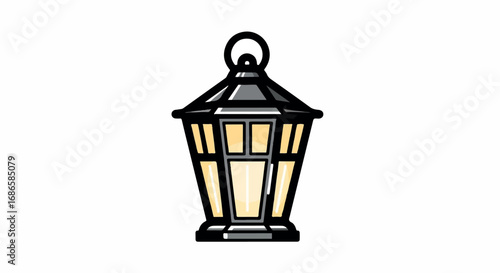 Vintage Lantern Illuminating the Darkness.