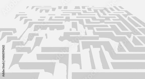 abstract maze a journey of paths and choices, isolated on transparent background