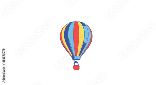 colorful hot air balloon adventure a journey of freedom and joy, isolated on transparent background