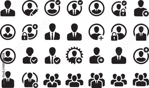 Collection of User Profile and Account Management Icons