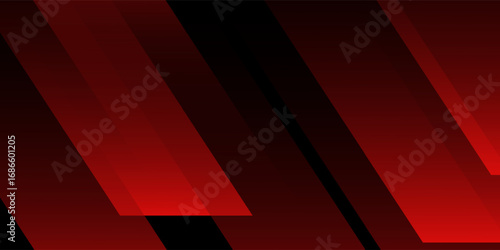 Abstract red and black background with diagonal gradient shapes. Dynamic shapes composition eps 10.