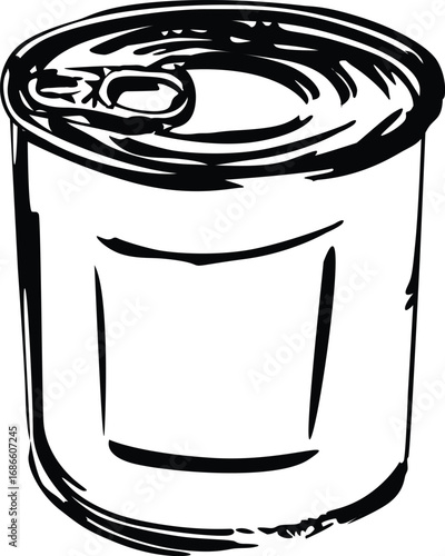 Simple Drawing of a Tin Can