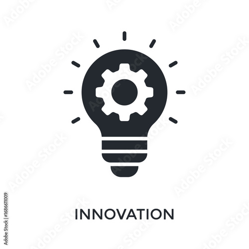 Innovation Icon Glyph Style. Vector Illustration For Graphic Design