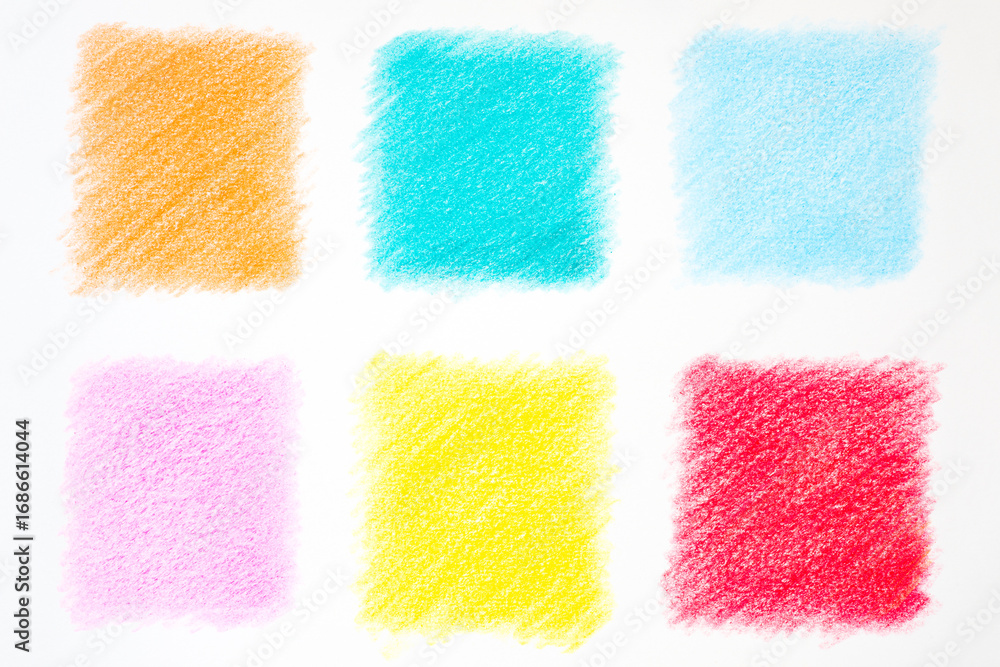 Fototapeta premium Colorful Crayon Squares
