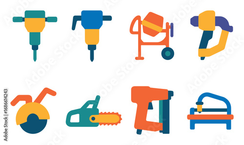 Colorful Power Tool Icons