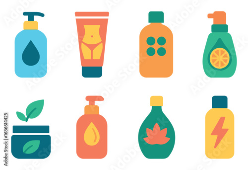 Colorful Body Care Icons