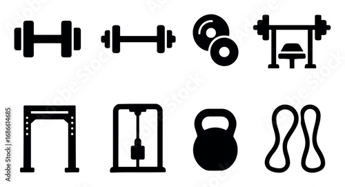 Gym Equipment Icons
