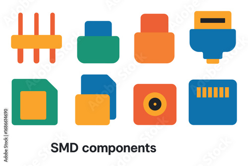 Colorful Connector Icons