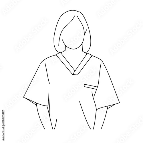 Professional medical caregiver portrait with modern scrubs and gentle presence