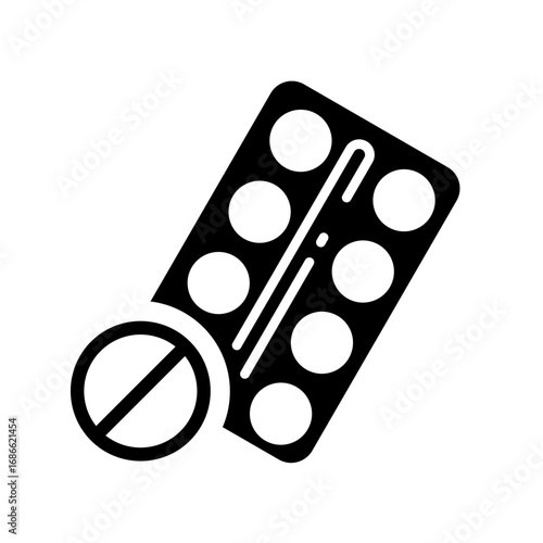Ban on doping drugs - vector icon