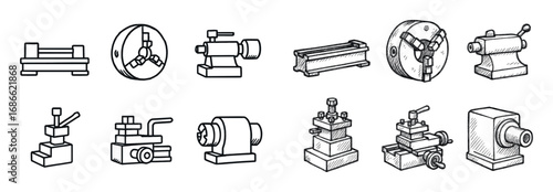 Lathe Parts Icons