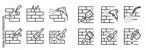 Masonry Techniques Icons