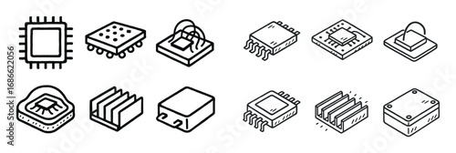 Microelectronics Icon Grid