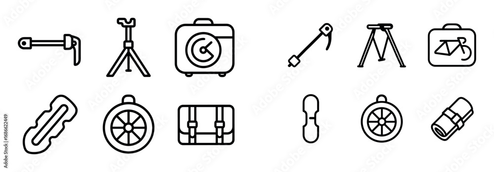 Fototapeta premium Minimalist Bike Tool Icons