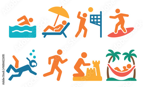 Beach Activity Icons
